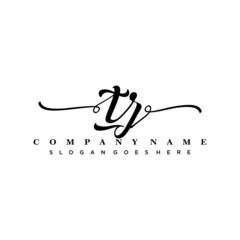 Obraz premium letter TZ handwritting logo, handwritten font for business