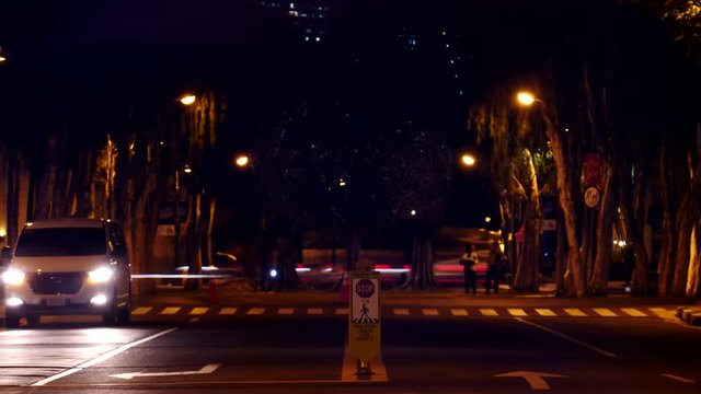 Night Time lapse of Bonifacio High Street Philippines