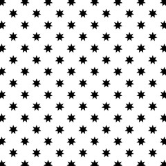 Seamless abstract Star Black pattern on white background, Vector illustration texture for paper, wrapping and fabric