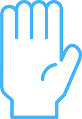 Blue Illustration of a hand sign