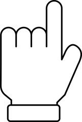 Monochrome Illustration of a hand sign