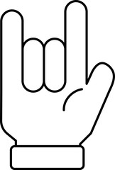 Obraz premium Monochrome Illustration of a hand sign