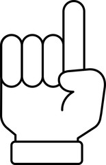 Monochrome Illustration of a hand sign