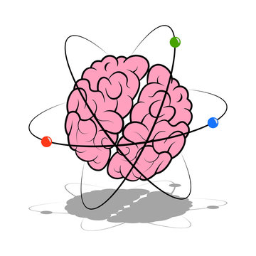 recommend clip art: Human brain icon. Isolated on white background. 