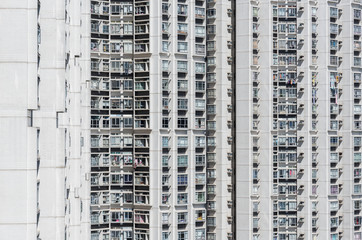 Fototapeta na wymiar High rise residential building in Hong Kong city