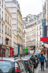 Paris street bustling active life of the capital