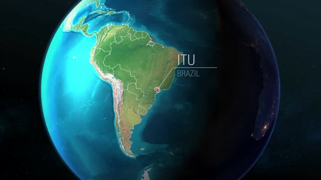 Brazil - Itu - Zooming from space to earth
