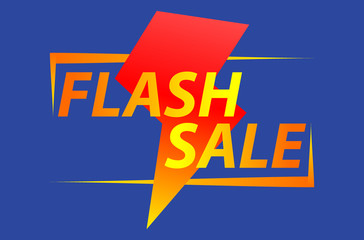 Flash Sale Label discount promotion.