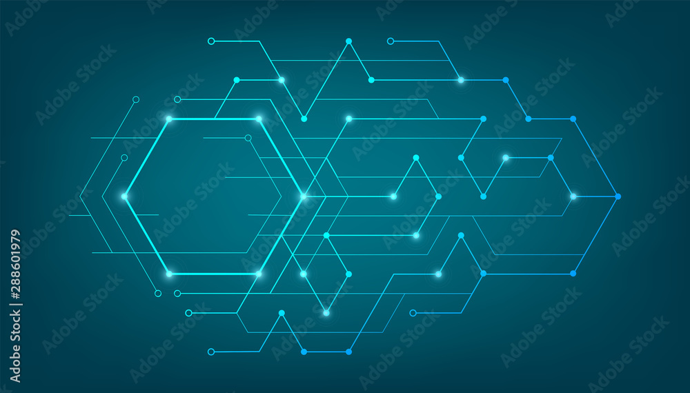 Poster abstract lines and dots connect background. technology connection digital data and big data concept.