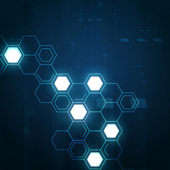 High tech technology geometric