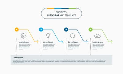 Set Colorful business infographic element design template