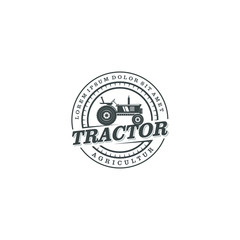 Tractor logo for agriculture industrial - farming 