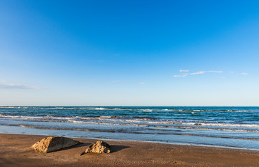 Ocean shore with small waves