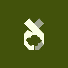 Fototapeta premium Tree Silhouette Icon Nature Logo Design Template Element Vector