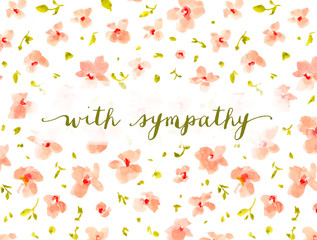 Sympathy Card. Cute Floral Sympathy Card