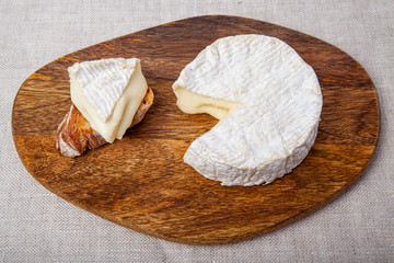 french cheese camembert with a toast