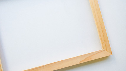 Naklejka na ściany i meble Wood frame on white background.