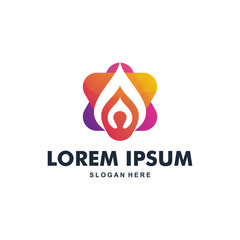 Wonderful Colorful Yoga Logo Premium