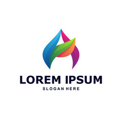 Fototapeta na wymiar Colorful Abstract Letter A Logo Premium