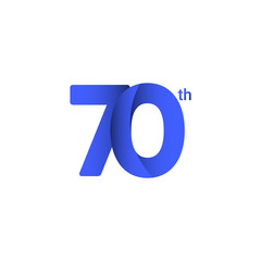 70 th Anniversary Vector Template Design Illustration