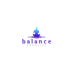 Yoga life logo - healthcare sport yoga