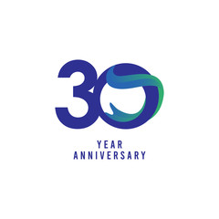 30 Years Anniversary Vector Template Design Illustration