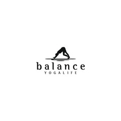 Yoga life logo - healthcare sport yoga