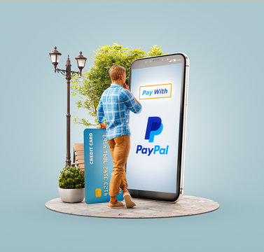 Unusual 3d illustration smart phone application