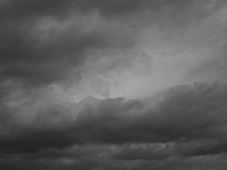 Cumulonimbus cloud formations on tropical sky, Nimbus moving , Abstract background from natural phenomenon and grey clouds hunk , Thailand