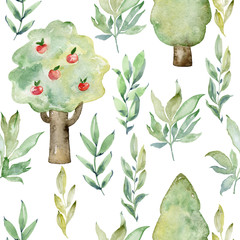 Watercolor seamless pattern.