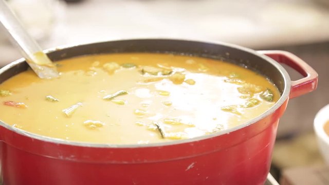 Vegetarian food concept,Homemade tasty sambar