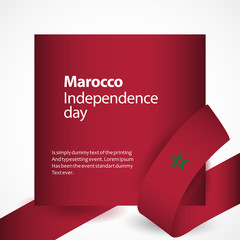 Morocco Independence Day Vector Template Design Illustration © Tobrono