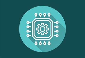 Artificial intelligence - vector icon for graphic and web design.