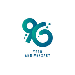 90 Years Anniversary Vector Template Design Illustration