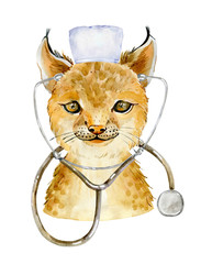 bobcat character portrait