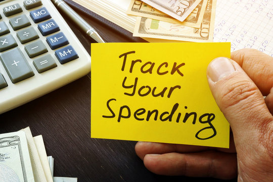 Track Your Spending Sign And Book With Home Budget.