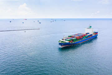 shipping cargo logistics containers international open sea
