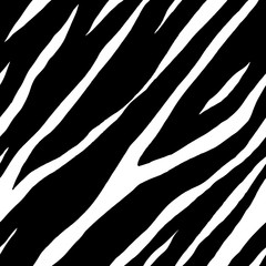 Abstract animal seamless pattern. Black and white graphic drawing. Design for wallpaper, wrapper, packaging.