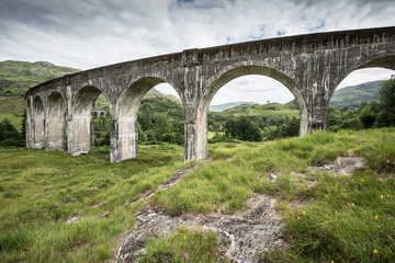 Fototapeta na wymiar Glenfinnan Viaduct bridge in north-west Scotland