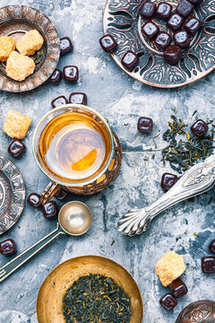 Turkish tea in traditional glass © nikolaydonetsk