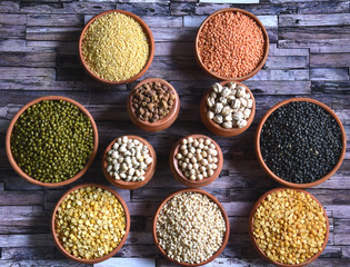 Variety of Indian Grains