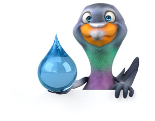 Obraz premium Fun pigeon - 3D Illustration