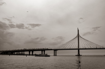 Fototapeta premium bridge at sunset
