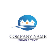 Real estate and home buildings logo icons template