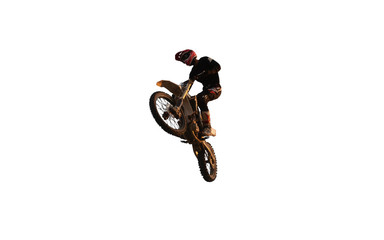 Motofreestyle isolated on white background.