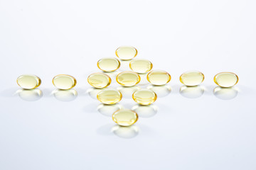evening primrose oil capsules isolated