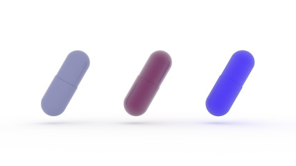Pill, capsule, Collection of icons style of hospital or medical care. Sign or symbols of Medicine and Health Care.