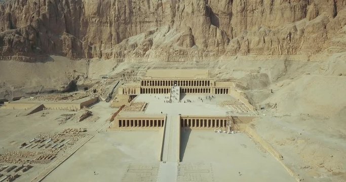 Aerial Hatshepsup Temple Luxor Egypt