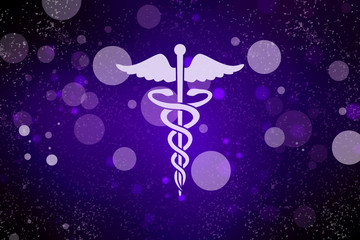 2d illustration caduceus medical symbol