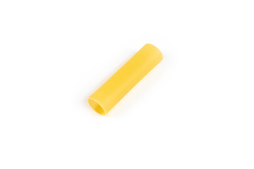 Italian cannelloni pasta tubes isolated over white background.